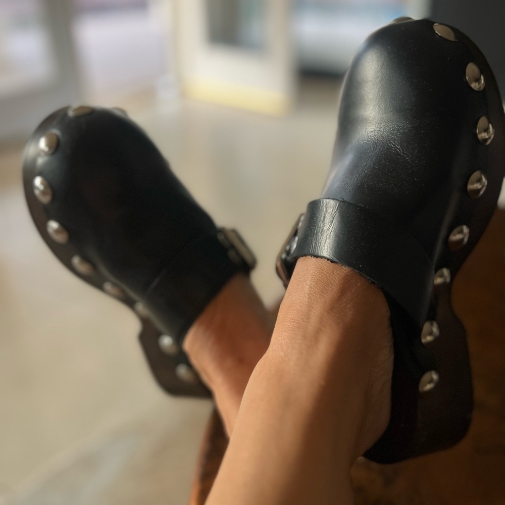 Ganni embellished leather clogs new 39 - Picture 2 of 14